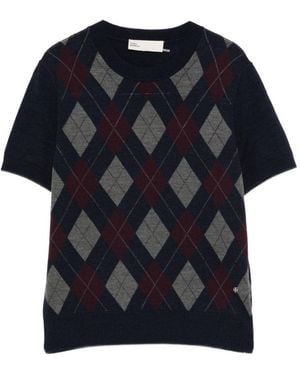 Tory Burch Pull en laine - Bleu