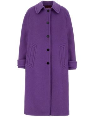 Gucci Wool Blend Coat - Purple