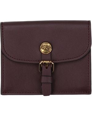 Etro Wallet Leather/Burgundy - Purple