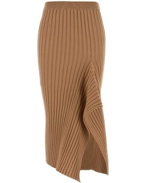 Stella McCartney Camel Cotton Skirt - Brown