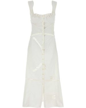 Marine Serre Cotton Dress - White