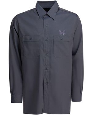 Needles Naalden "cavalerie Twill" Shirt - Blauw