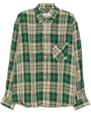 LC23 Viscose Check Shirt - Green