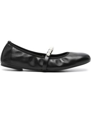 Stuart Weitzman Goldie Ballerina's Verfraaid Met Parels - Zwart