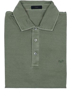 Fay Polo Jersey Frosted Embroidery - Green