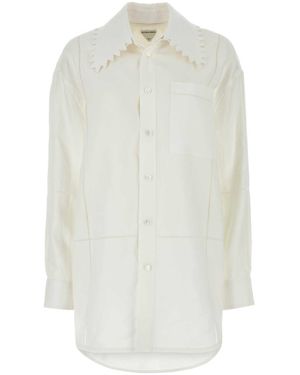 Bottega Veneta Loose Fit Buttoned Shirt - White