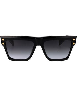 Balmain Sunglasses Bps 121 A Blk Gld Blk Gld - Black