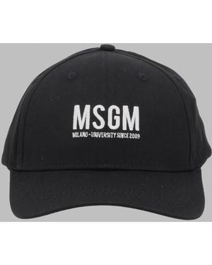 MSGM Cotton Caps - Black