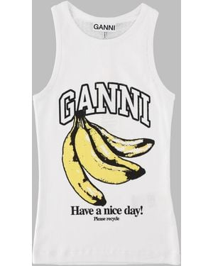 Ganni Organic Cotton Top For Fw26 - Grey