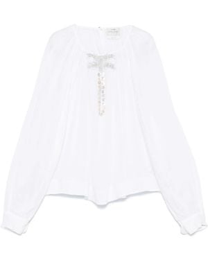 forte_forte Embroidered Blouse - White