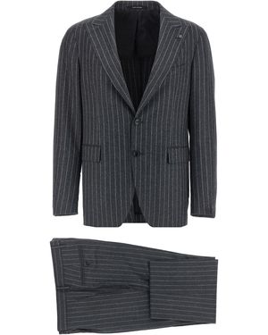 Tagliatore Tagliatorore Pinstriped Jurk - Grijs