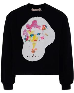 Marni Sweatshirt With Logo - Black