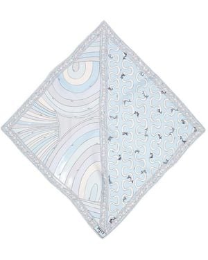 PUCCI Onda And Iride Seidenschal Mit Print - Blau
