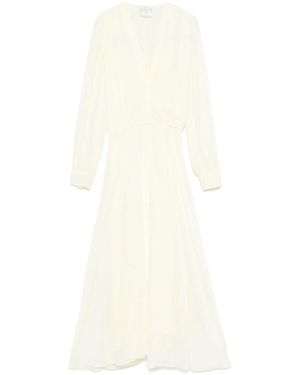 Forte Forte Langärmeliges Maxikleid - Weiß