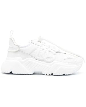 Dolce & Gabbana Daymaster Weiße Kalbsleder Chunky Sneakers