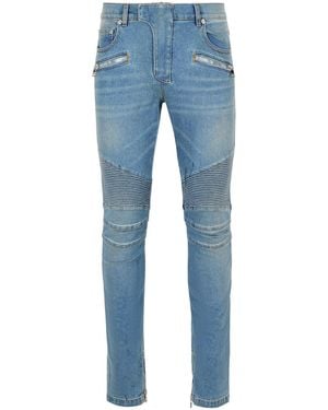 Balmain Jeans With Sewn-In Zippers - Blue