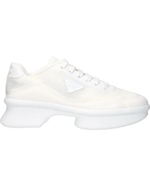 Prada Fabric And Mesh Low-Top Sneaker - White