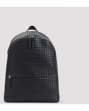 Bottega Veneta Mochila Intrecciato - Negro