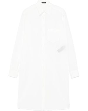 Ann Demeulemeester Hemdkleid Aus Popeline - Weiß