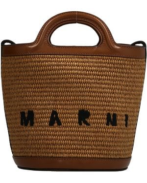 Marni Tropicalia Mini Borse A Tracolla Beige - Marrone