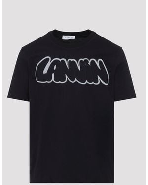 Lanvin Embroidered Logo T Shirt - Black