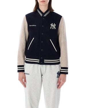 Sporty & Rich Wool Varsity Jacket - Blue