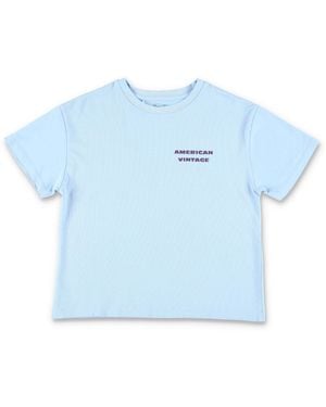 American Vintage Fizvalley Mini Logo T-Shirt For Boys - Blue