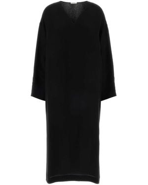 The Row Black Crepe Heloise Dress