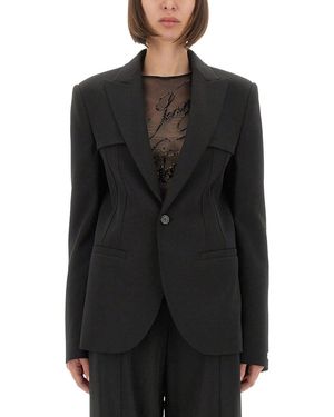 Jean Paul Gaultier Fitted Tailored Jacket - Black