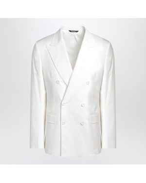 Dolce & Gabbana Single-Breasted Cotton Jacket - White