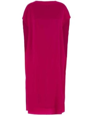 Dries Van Noten Fuchsia Satin Diria Dress - Pink