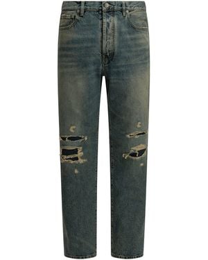 Maison Margiela "Distressed" Straight-Leg Jeans - Grey