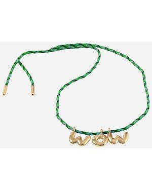 Sorbet Island Fabric And Metal Necklace - Metallic