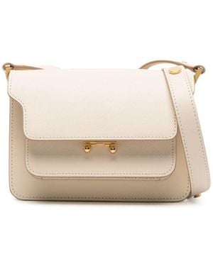Marni Trunk Leren Crossbodytas - Naturel