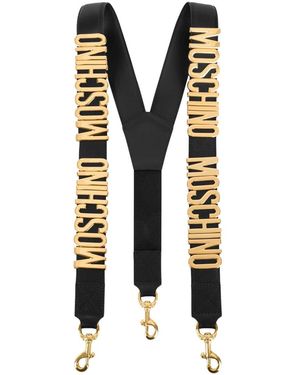 Moschino Logo Suspenders - Black
