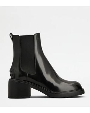 Tod's Stiefeletten aus Leder - Schwarz