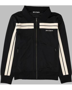 Palm Angels Striped Sporty Zip Tracktop Jacket - Black