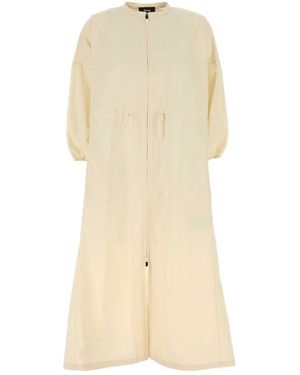 Herno Cream Nylon Laminar Dress - Natural