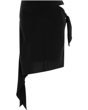 Courreges Asymmetrical Hem Skirt - Schwarz