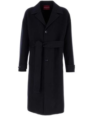 Gucci Midnight Wool Blend Coat - Black