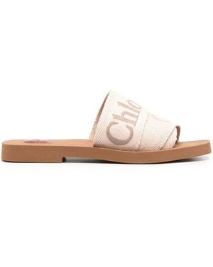 Chloé Chloã Woody Flat Sandals - Pink