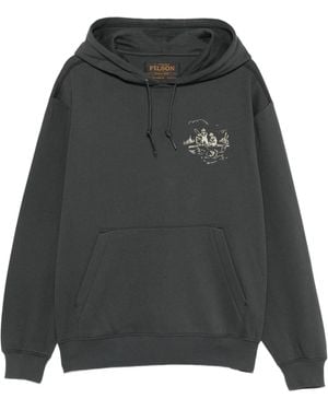 Filson Trout Graphic Hoodie Northwest - Black