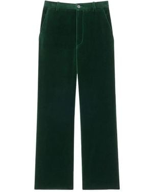 Saint Laurent Pantalon Velours Baumwolle Vintage - Grün