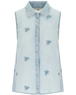PAHIESA FORMENTERA Sleeveless Shirt - Blue