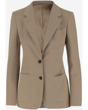 Tagliatore Single Breasted Cotton Jacke - Natur