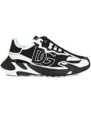 Dolce & Gabbana Chunky Sneakers mit bestickten Logo - Schwarz