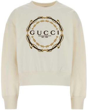 Gucci Ivory Cotton Sweatshirt - Metallic