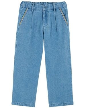 Emile Et Ida Pantaloni Denim Con Ciliegie - Blue