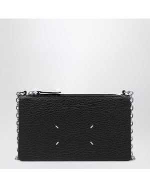 Maison Margiela Card Holder With Shoulder Strap - Black