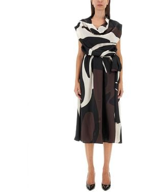 Kiton Dress With Print - Black
